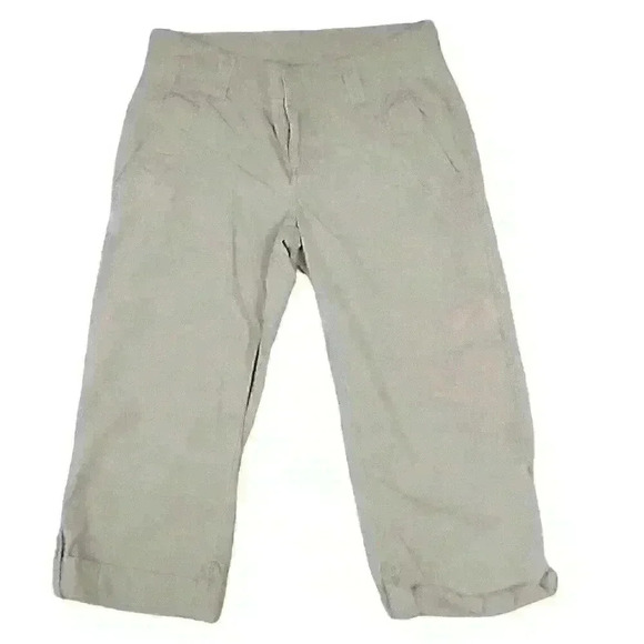 The North Face Roll Up Capri Pants Womens 4 Beige Ripstop - Picture 1 of 10